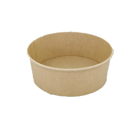 Iso Becher Salat 700 ml Pappe braun mit Deckel 50 Stk
