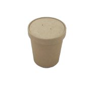 Iso Becher Suppe 750 ml Pappe braun mit Deckel 50 Stk – Bild 2