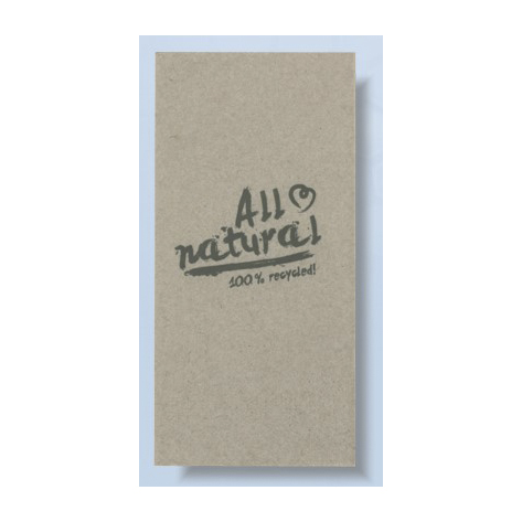 Serviette, Prägeserviette 1/8 Falz Zelltuch 2-lagig natur AllNatural BIO 2000 Stk